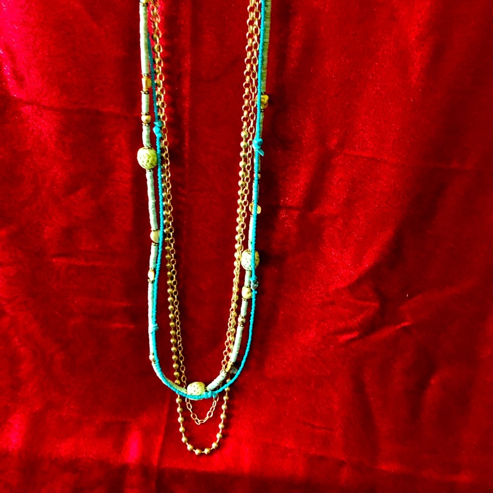 🏖Turquoise & Gold Necklace